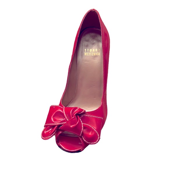 Stuart Weitzman Bow Heels Hot Pink - Picture 3 of 7